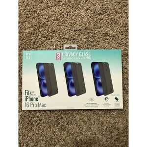 Gentek Privacy Glass 3 PACK for iPhone 16 Pro Max